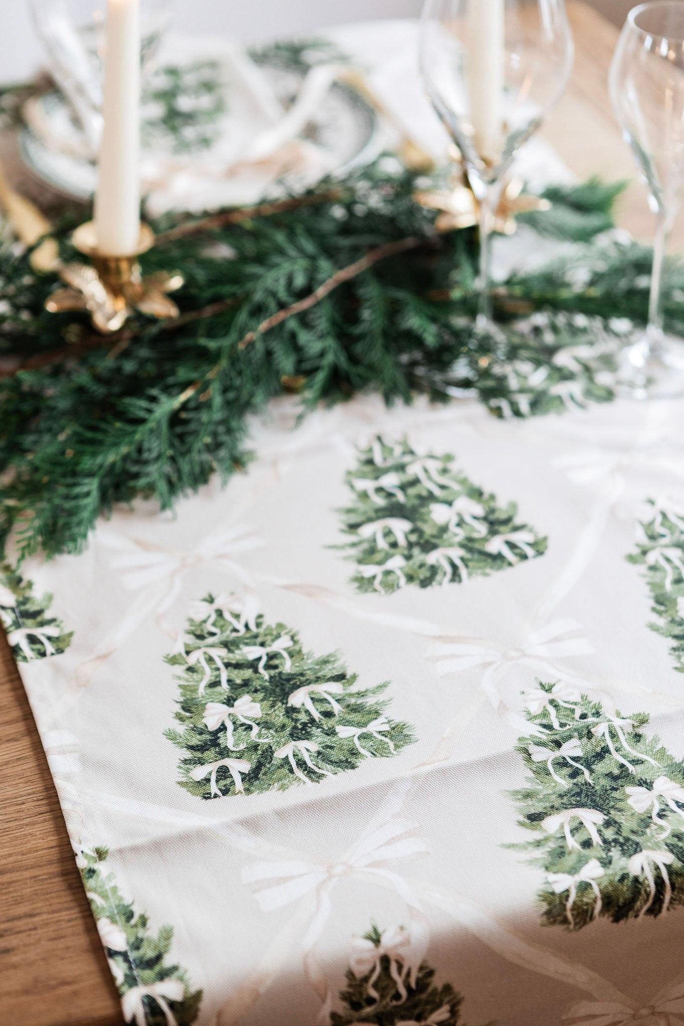 Forest of Cream Table Runner