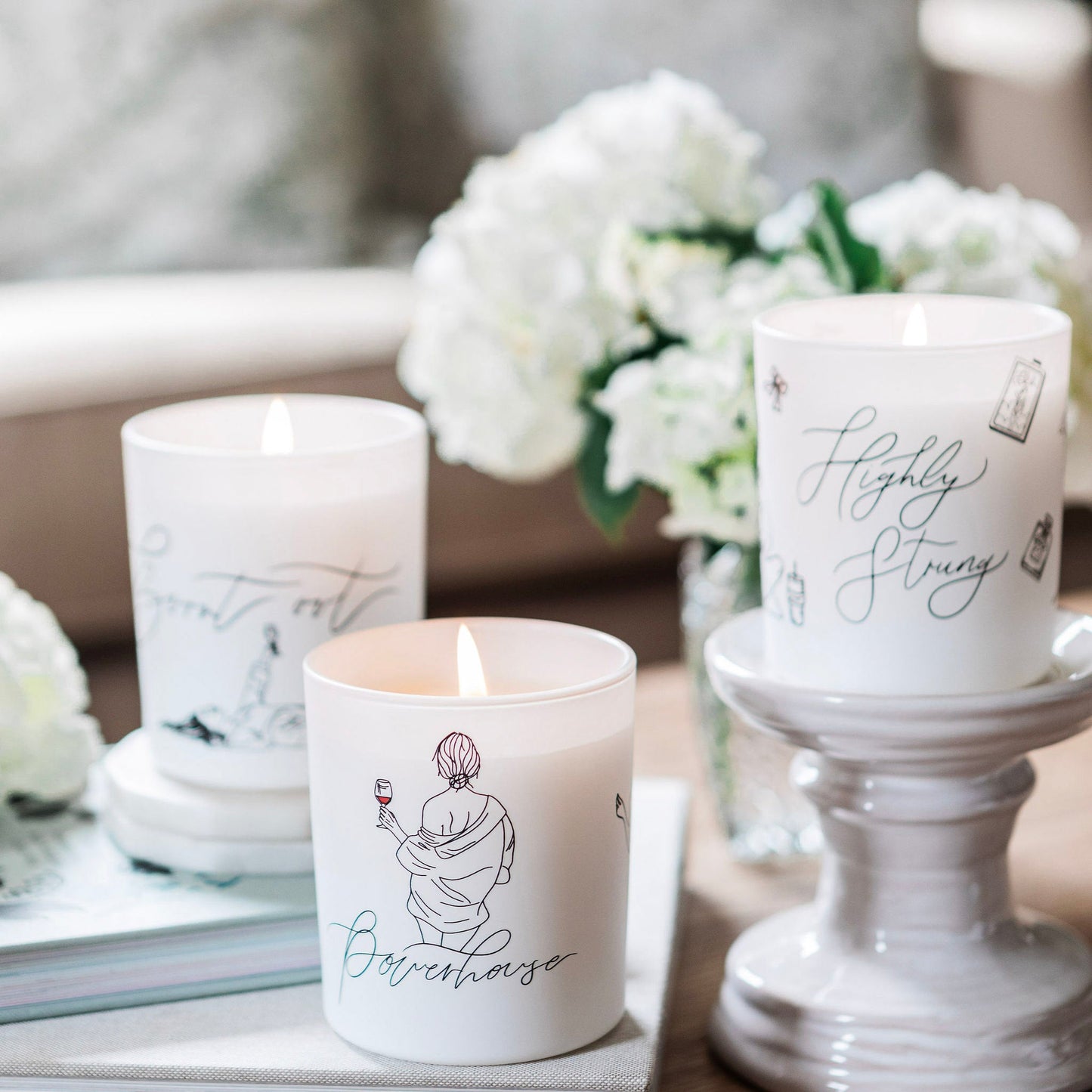 Highly Strung Natural Wax Glass Candle - PREORDER