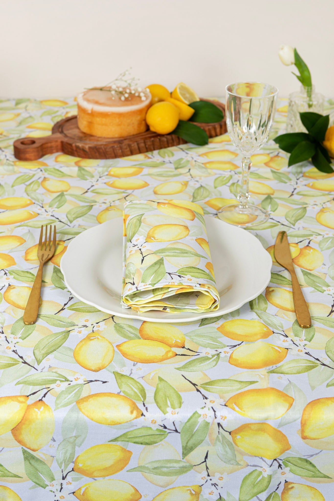 Summer Lemons Tablecloth