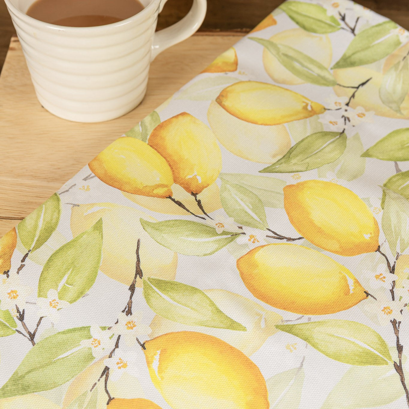 Summer Lemons Tea Towel