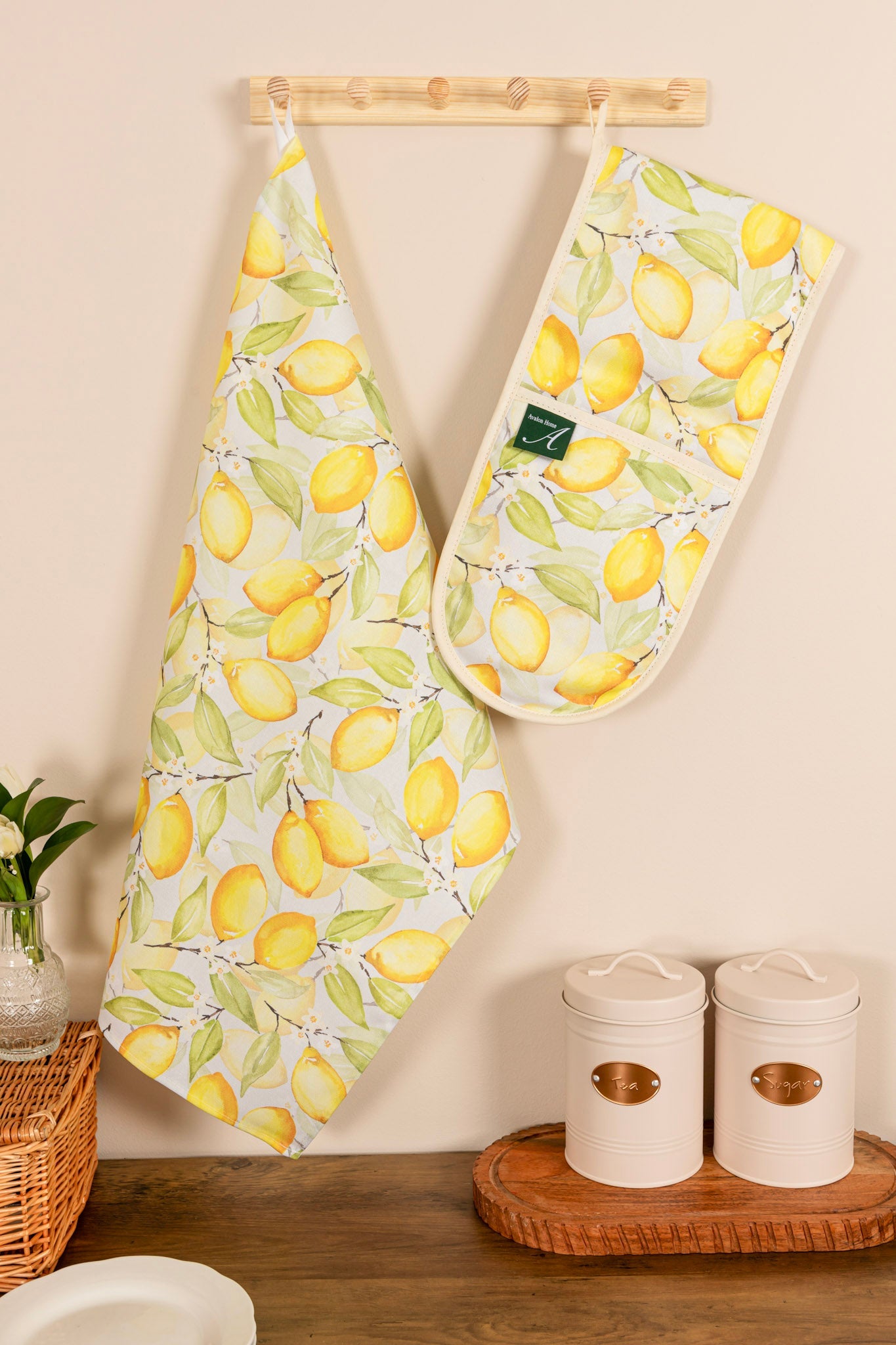 Summer Lemons Tea Towel