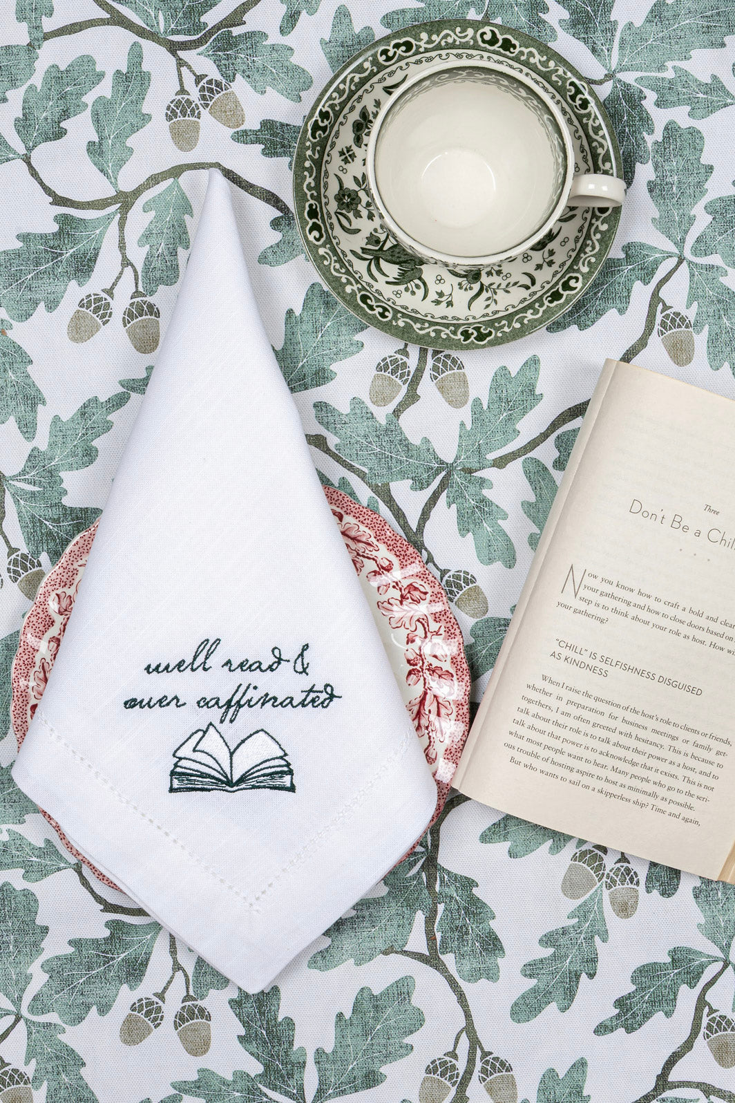 The Bookish Collection - Embroidered Napkin Gift Set
