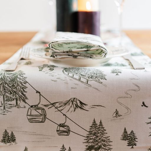 Festive Toile - Forest Table Runner