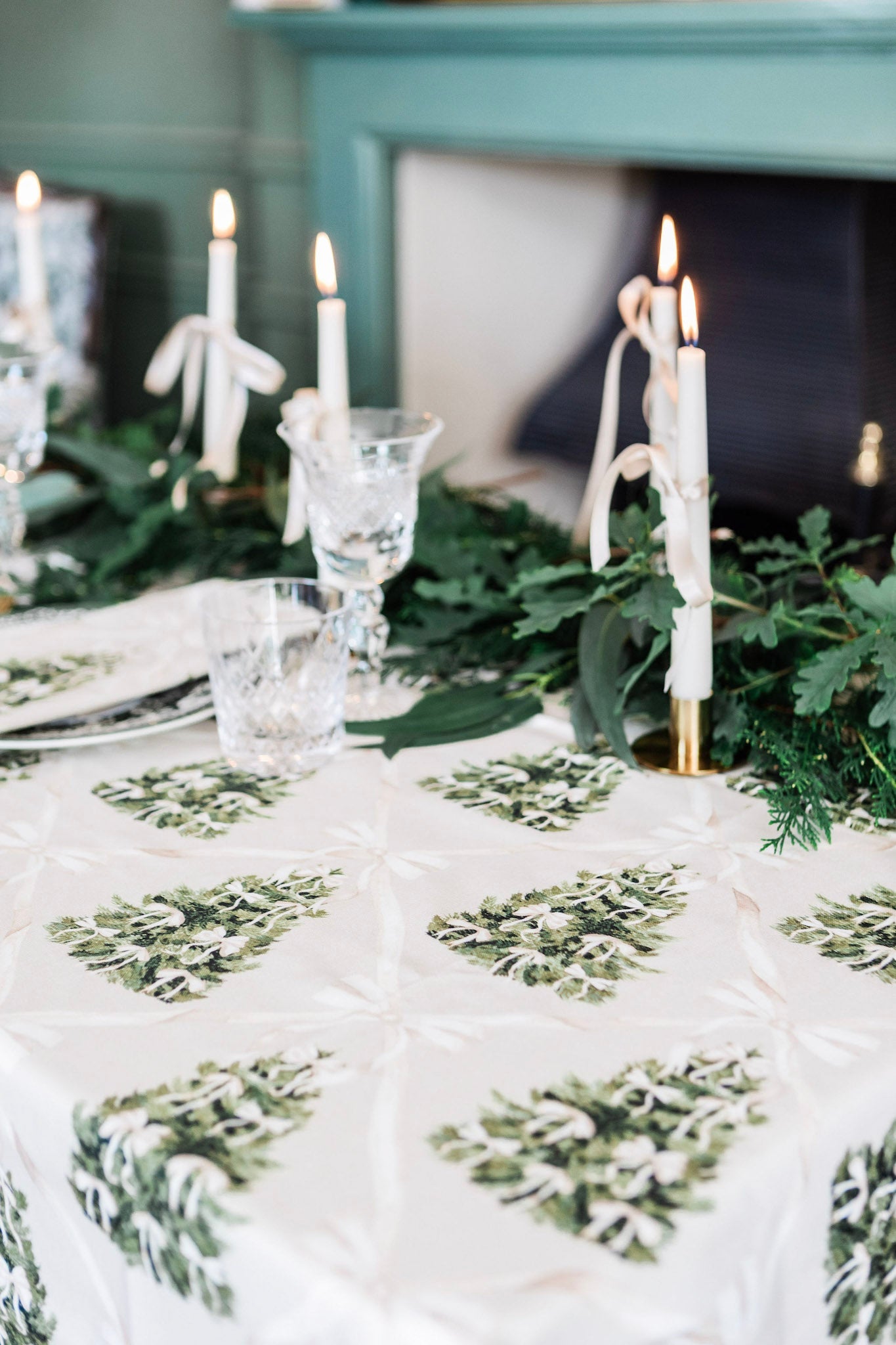 Forest of Cream Tablecloth - Despatching November