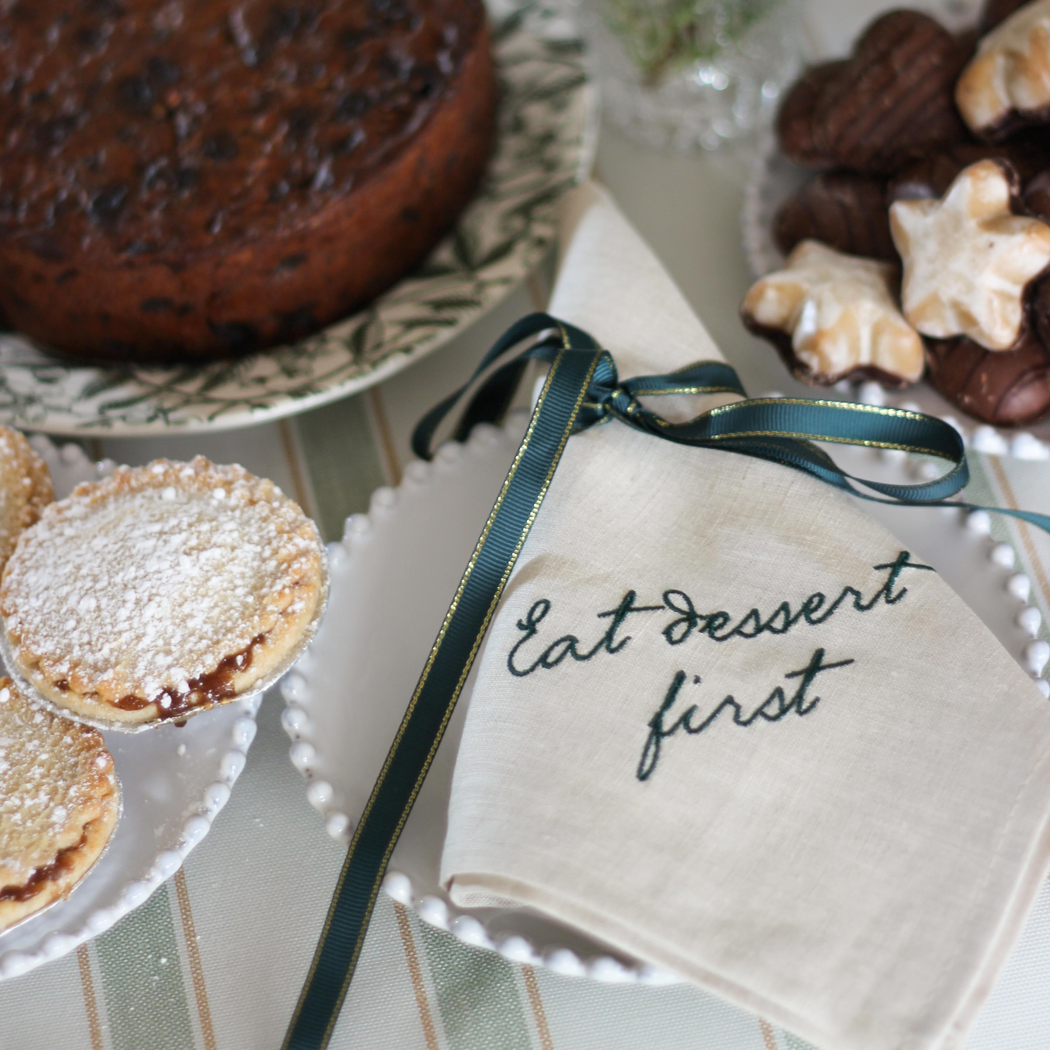 eat Dessert First Napkin Avalon Home UK