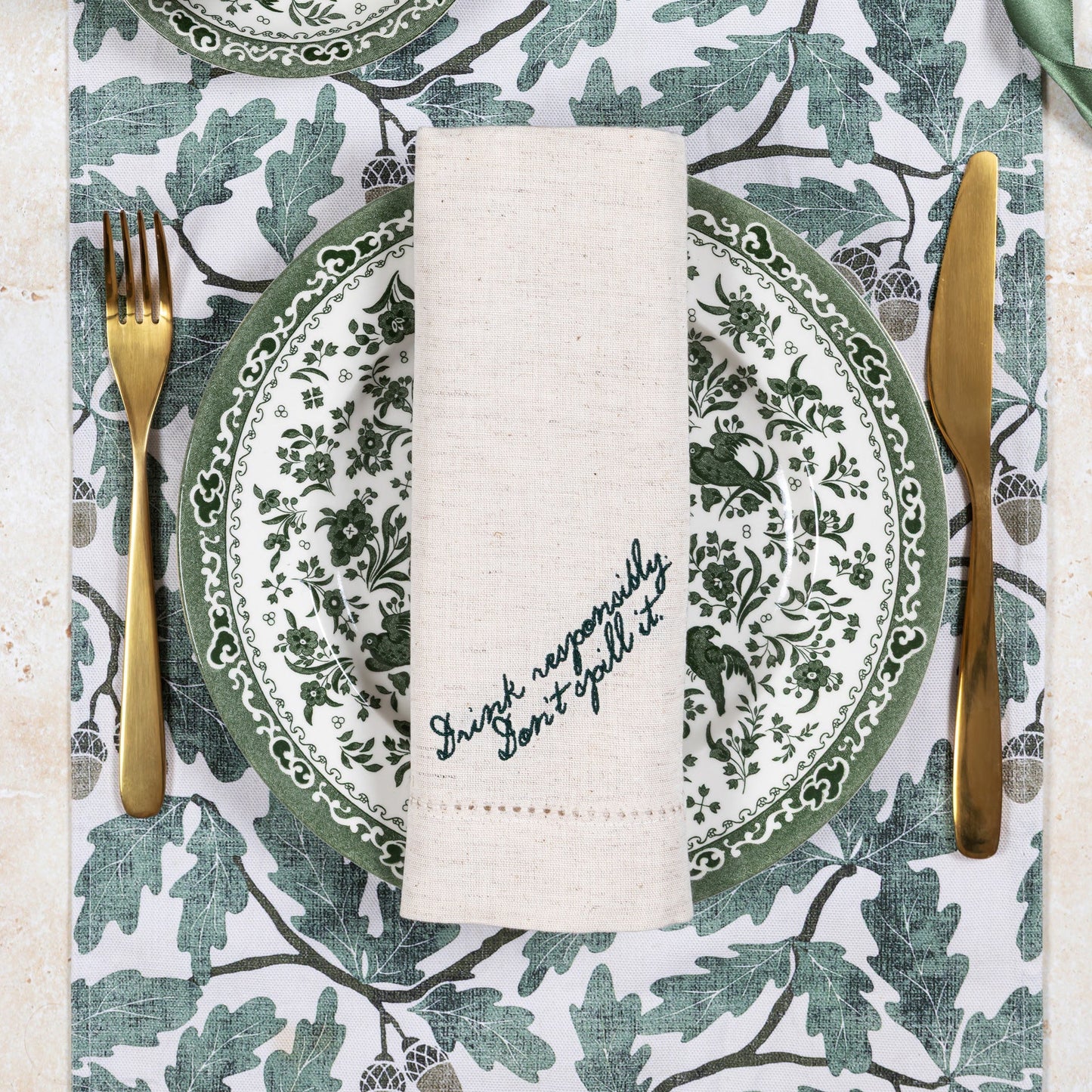 Drink Responsibly, Don't Spill It Napkins (Pair)