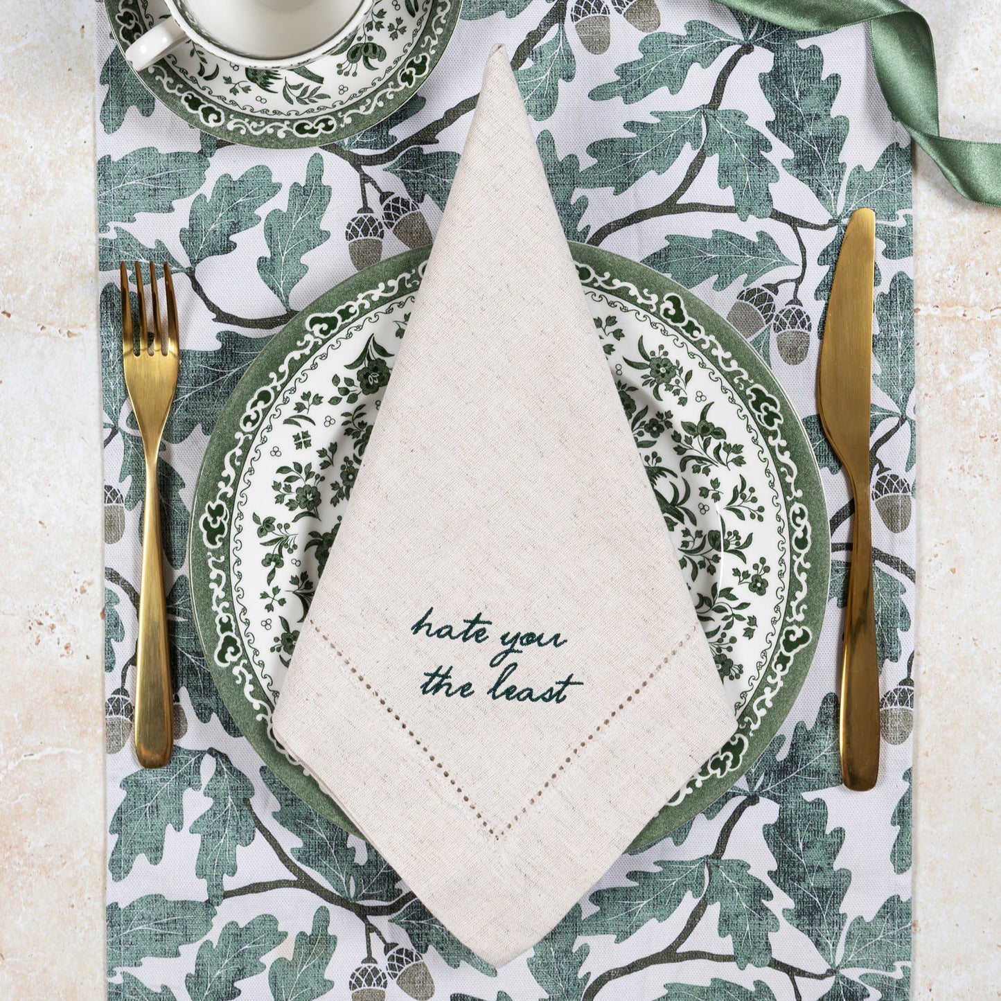 Hate you the Least Embroidered Napkins (Pair)