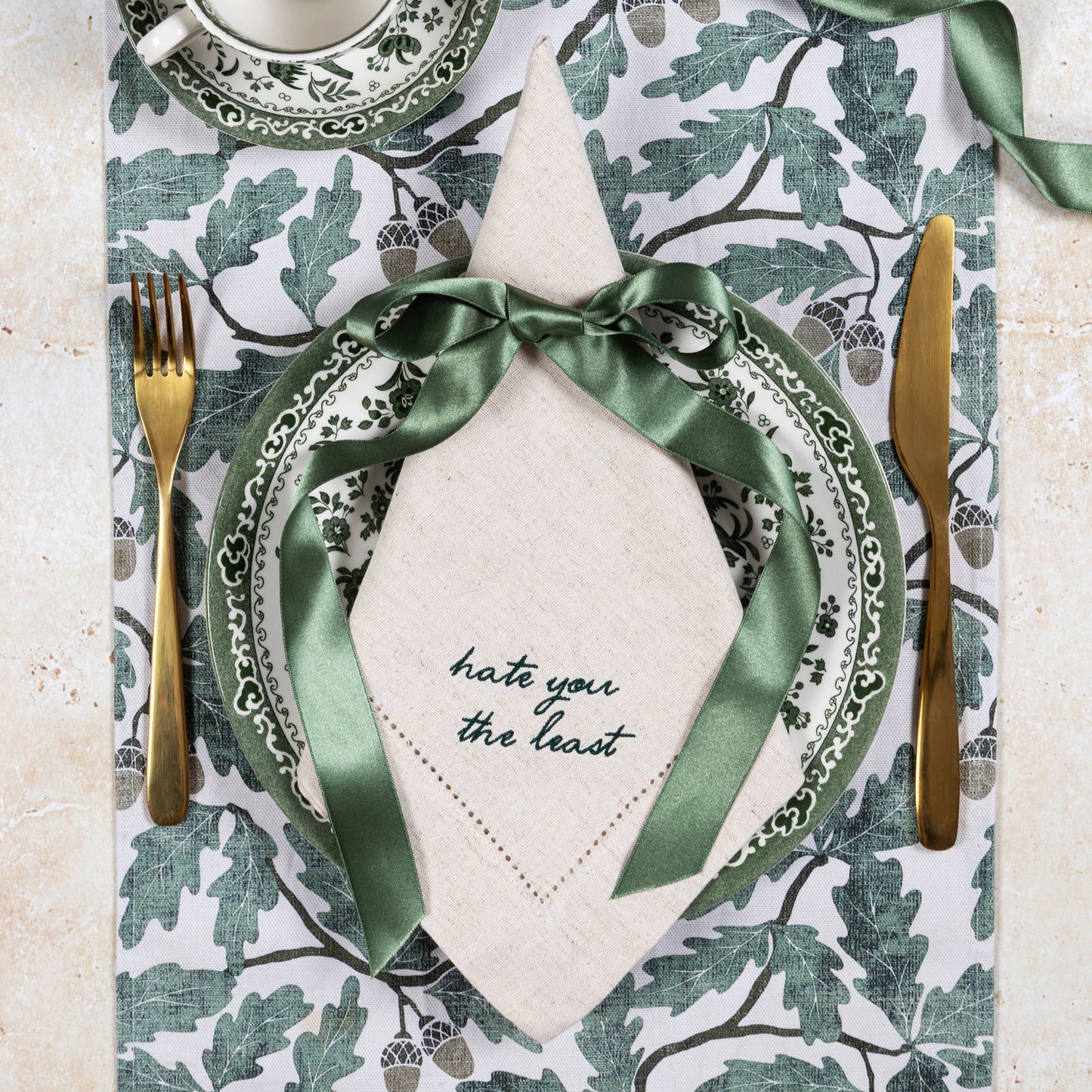 Hate you the Least Embroidered Napkins (Pair)