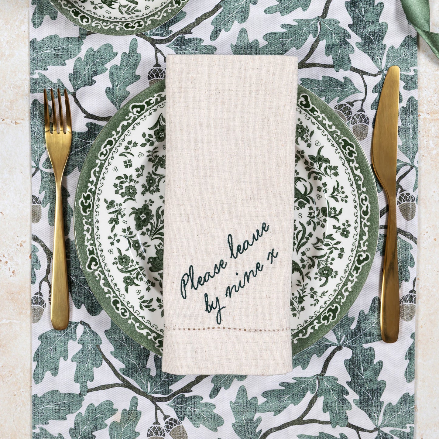 Please Leave By Nine Napkins (Pair)