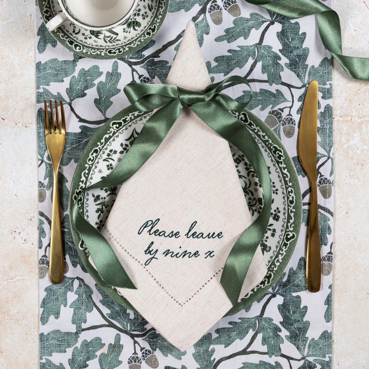 Please Leave By Nine Napkins (Pair)