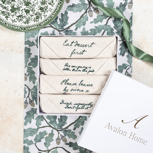 The Viral Collection- Embroidered Napkin Gift Set