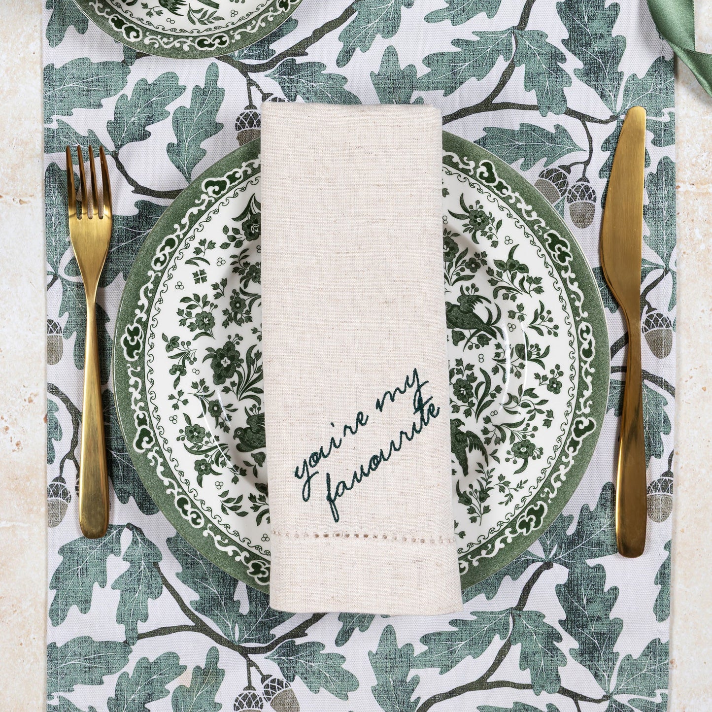You're my Favourite Embroidered Napkins (Pair)