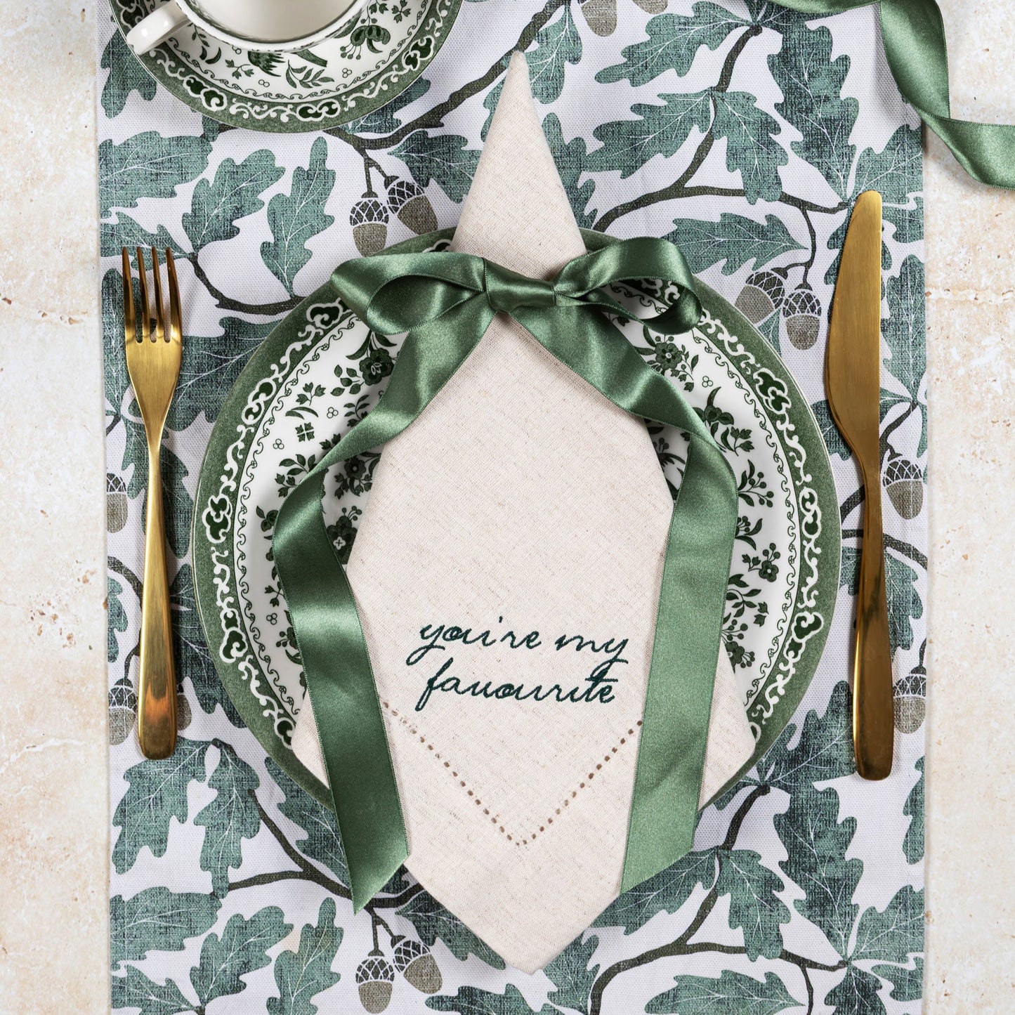 You're my Favourite Embroidered Napkins (Pair)