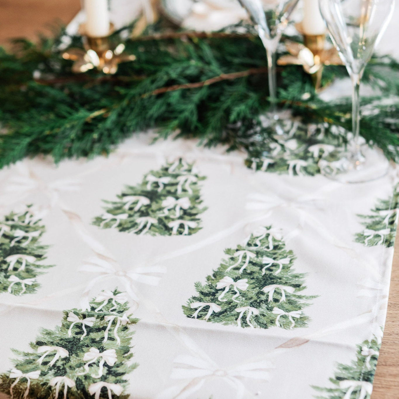 Forest of Cream Table Runner