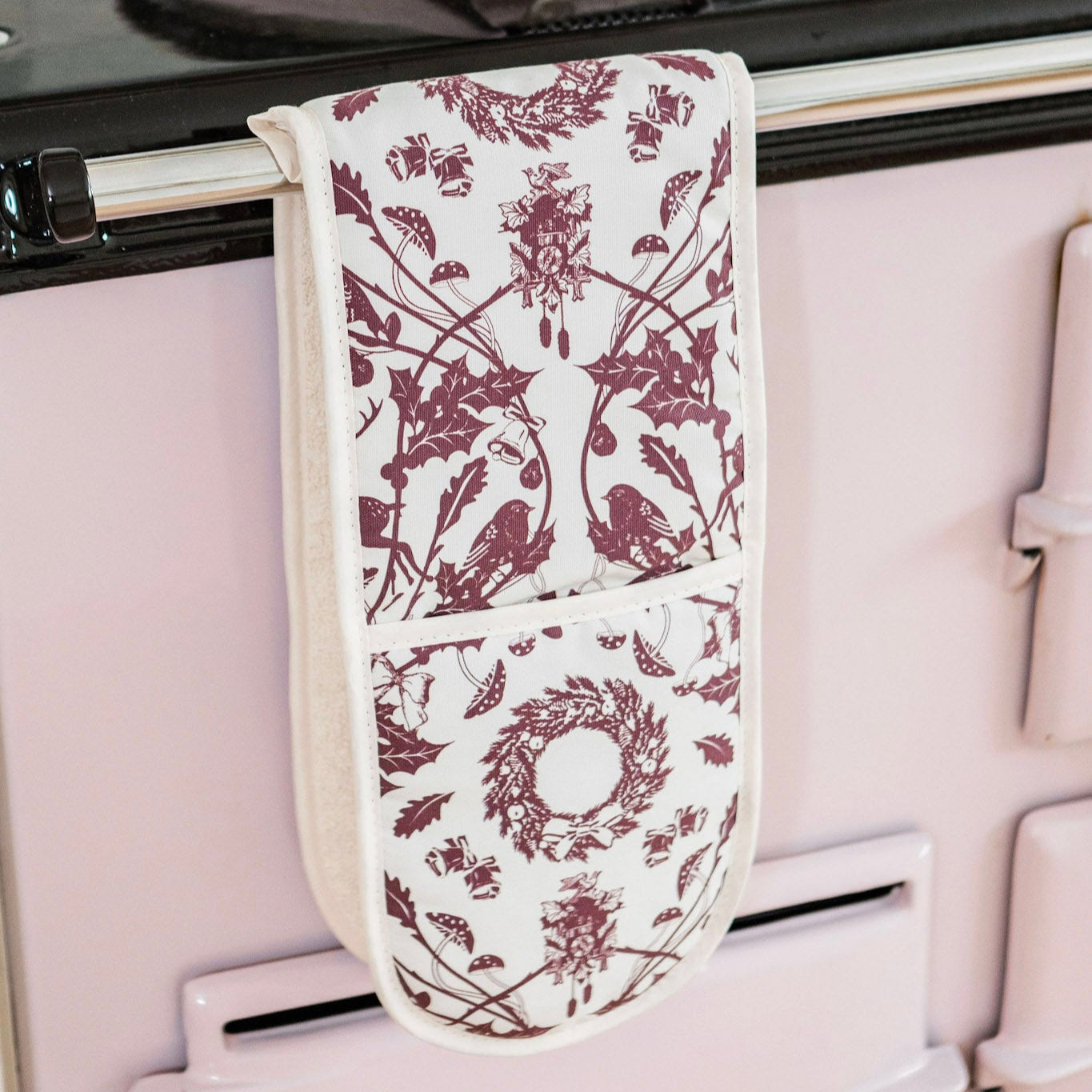 Burgundy Stag Oven Glove