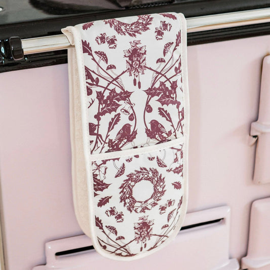 Burgundy Stag Oven Glove