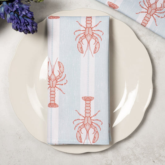 Striped Lobster Napkins (Pair)