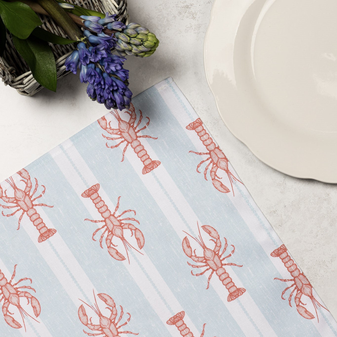 Striped Lobster Napkins (Pair)