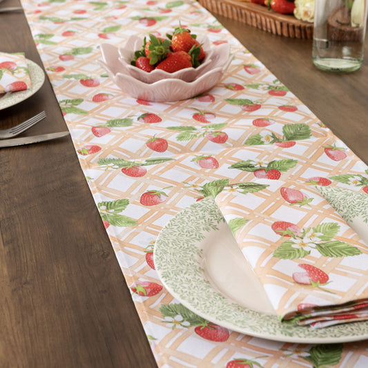 Strawberry Picnic Table Runner