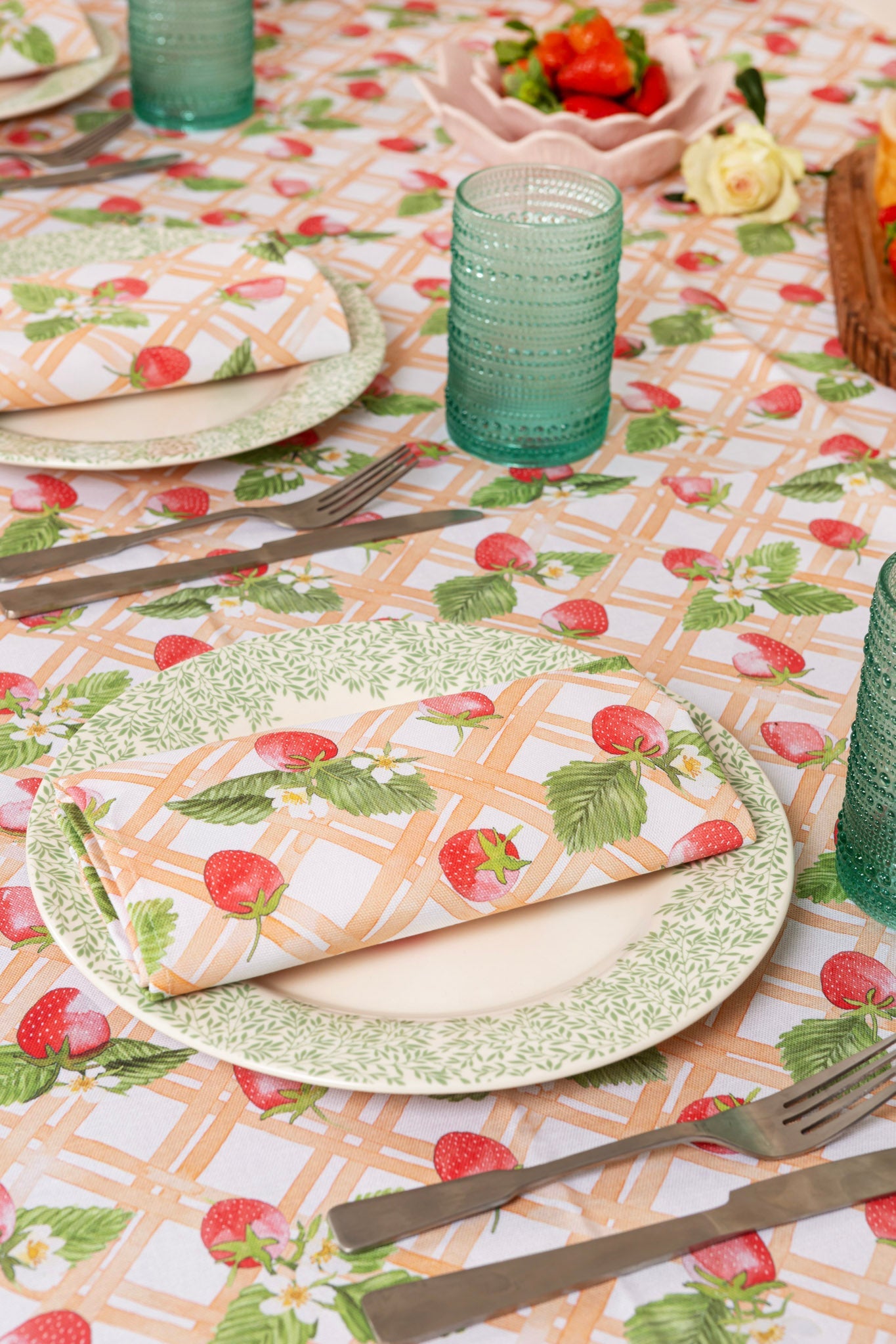 Strawberry Picnic Tablecloth