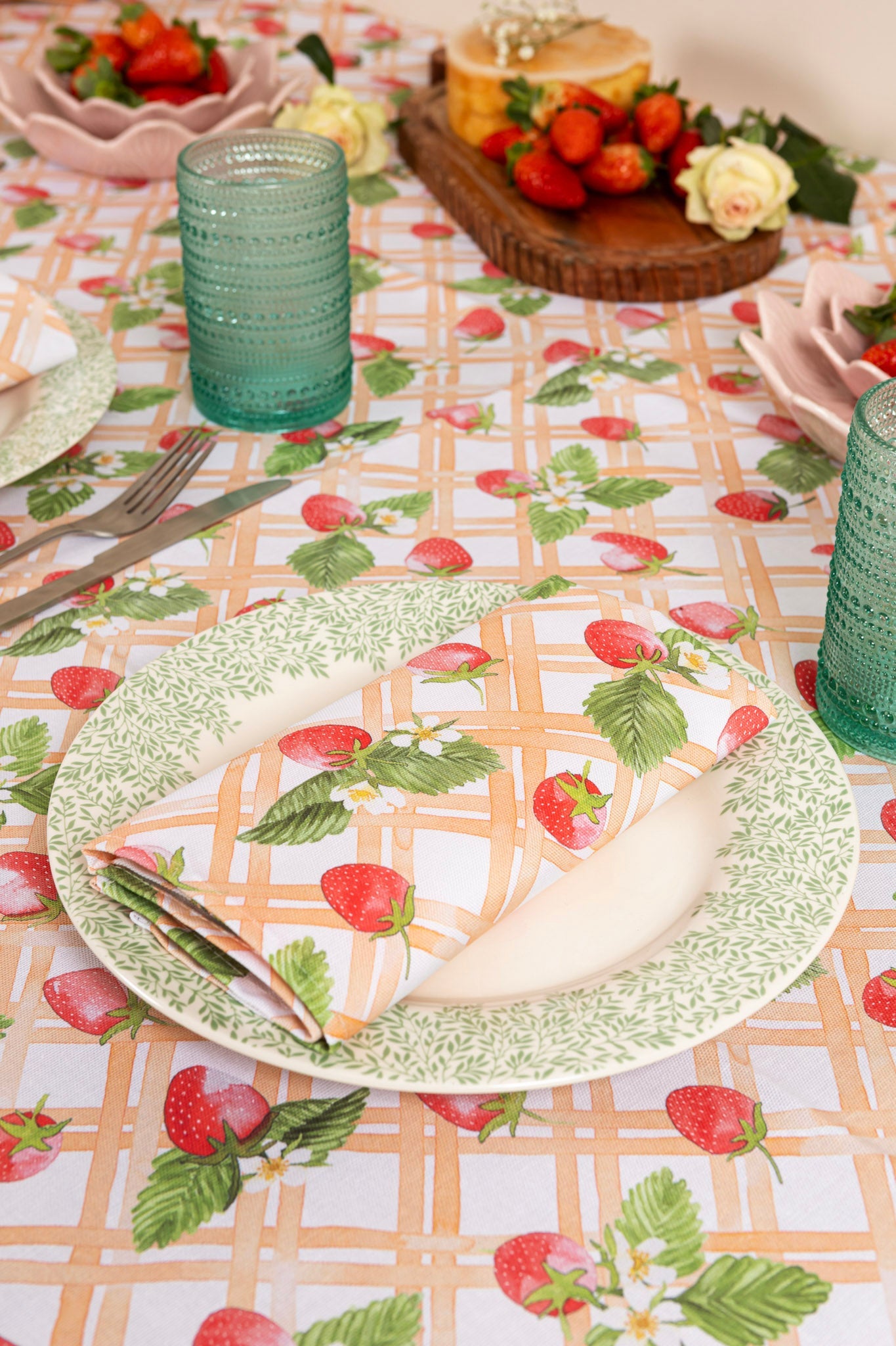 Strawberry Picnic Tablecloth