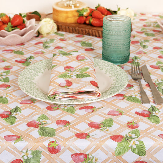 Strawberry Picnic Tablecloth