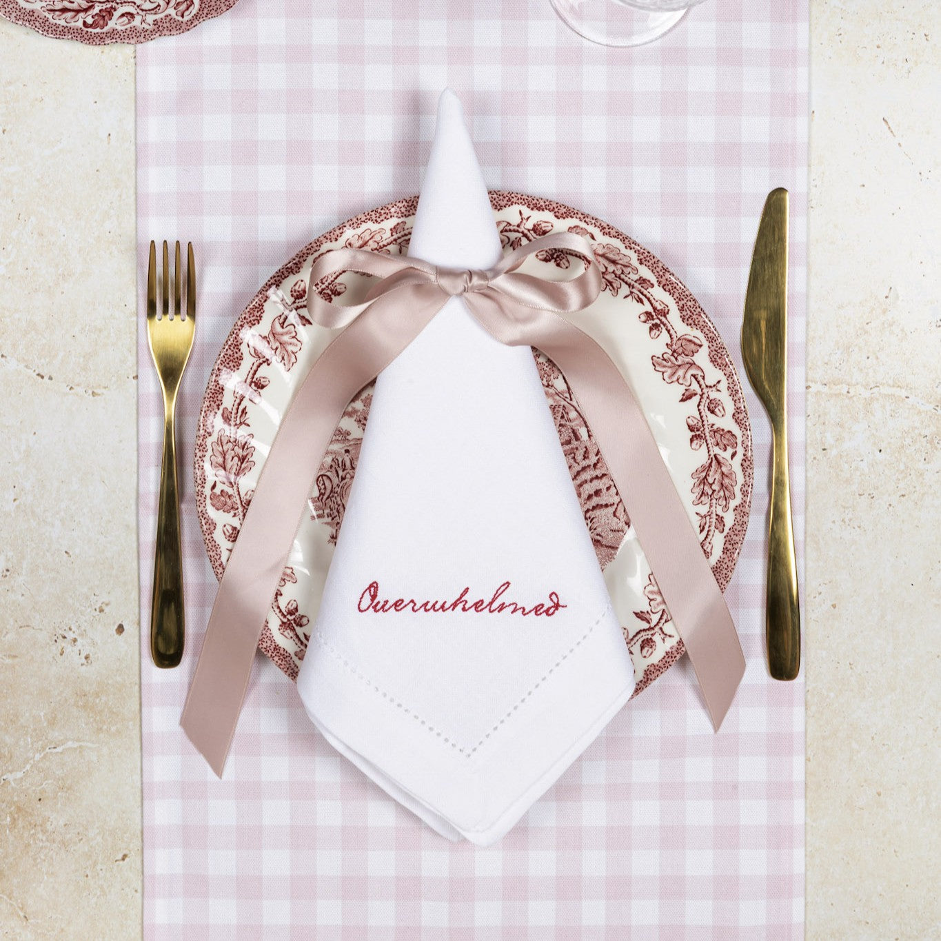 The Overwhelmed Collection - Embroidered Napkin Gift Set