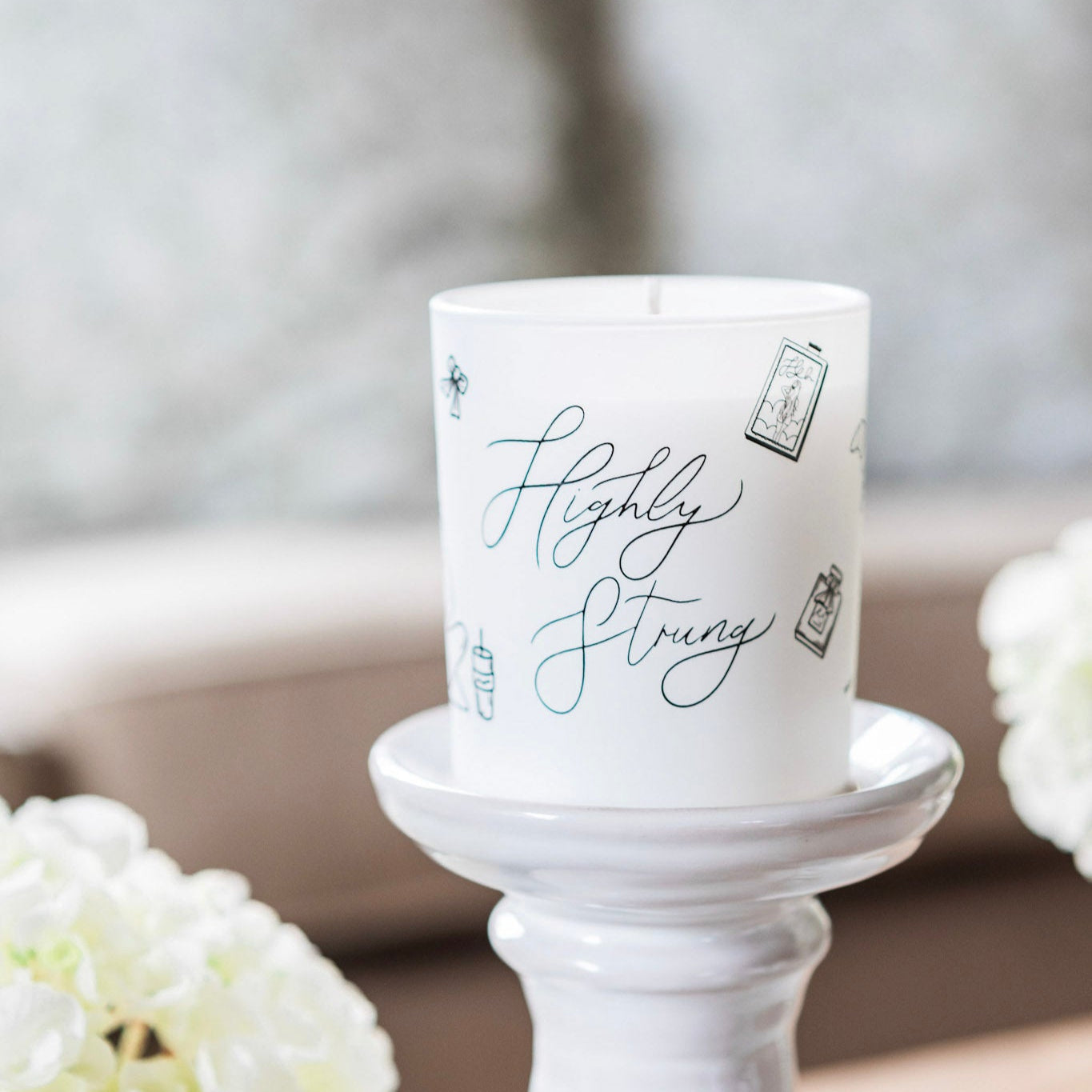 Highly Strung Natural Wax Glass Candle - PREORDER