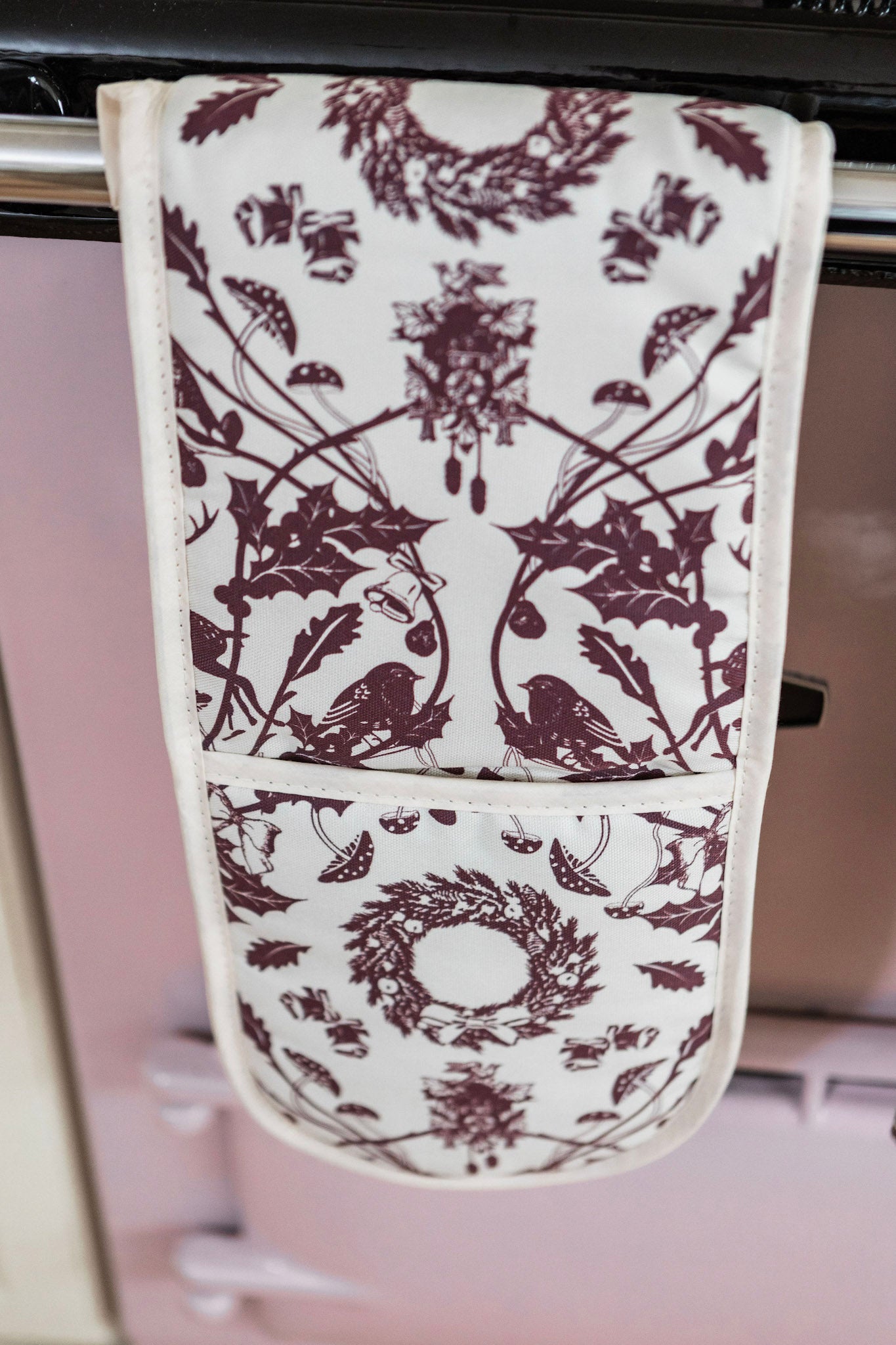 Burgundy Stag Oven Glove