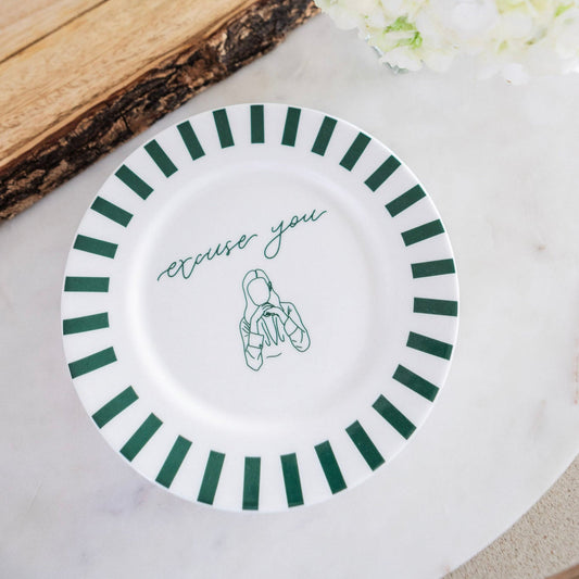 Excuse You Bone China Plate