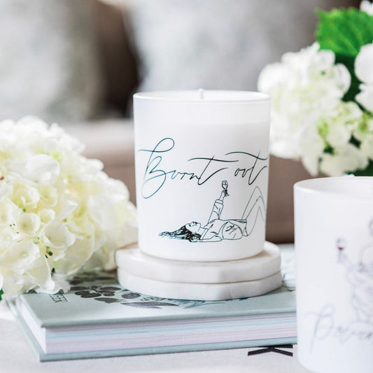 Burnt Out Natural Wax Glass Candle - PREORDER