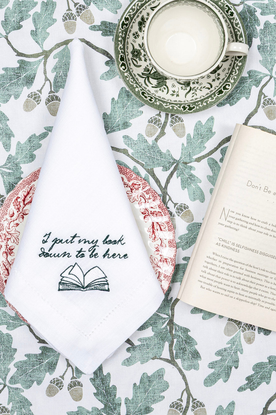 The Bookish Collection - Embroidered Napkin Gift Set