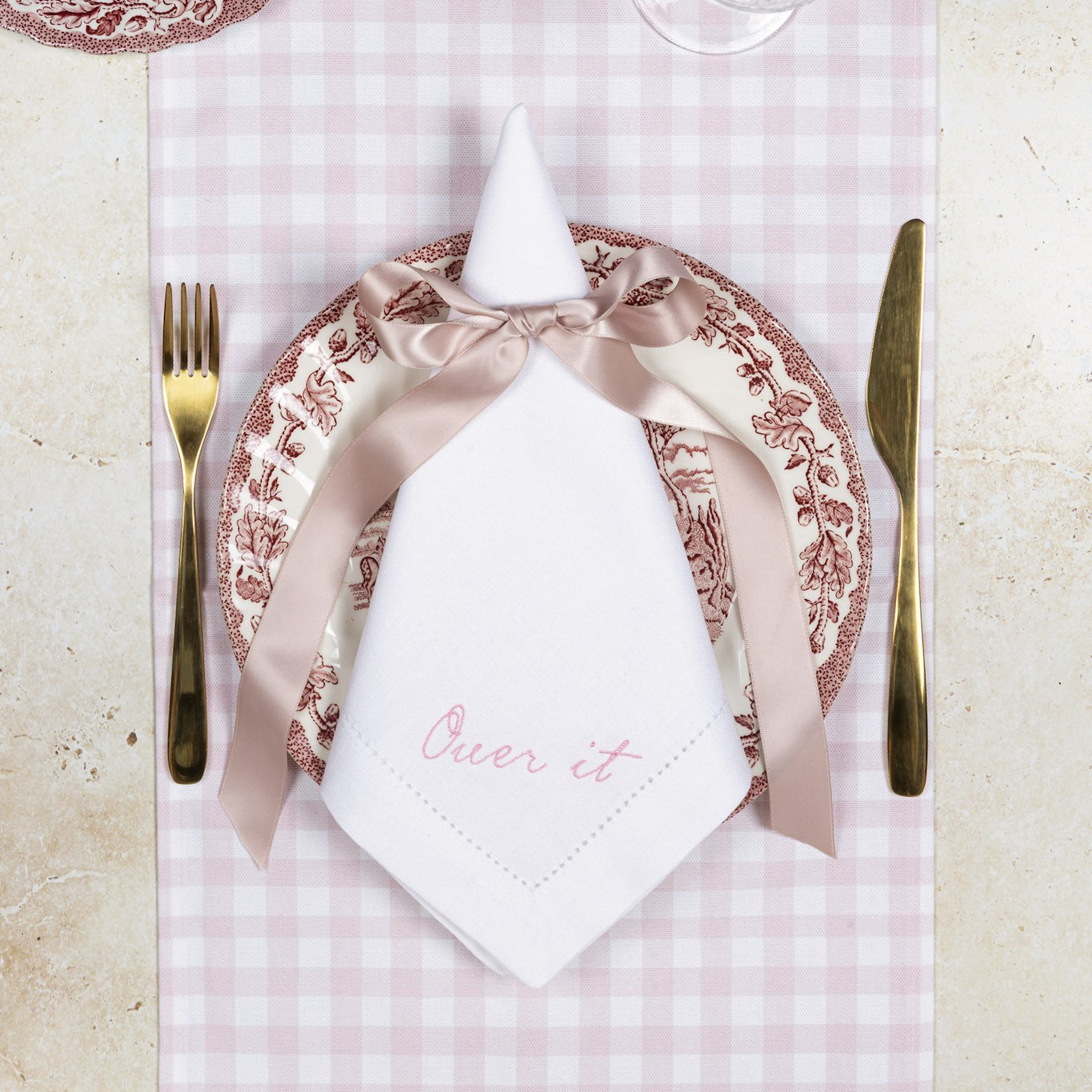 The Overwhelmed Collection - Embroidered Napkin Gift Set