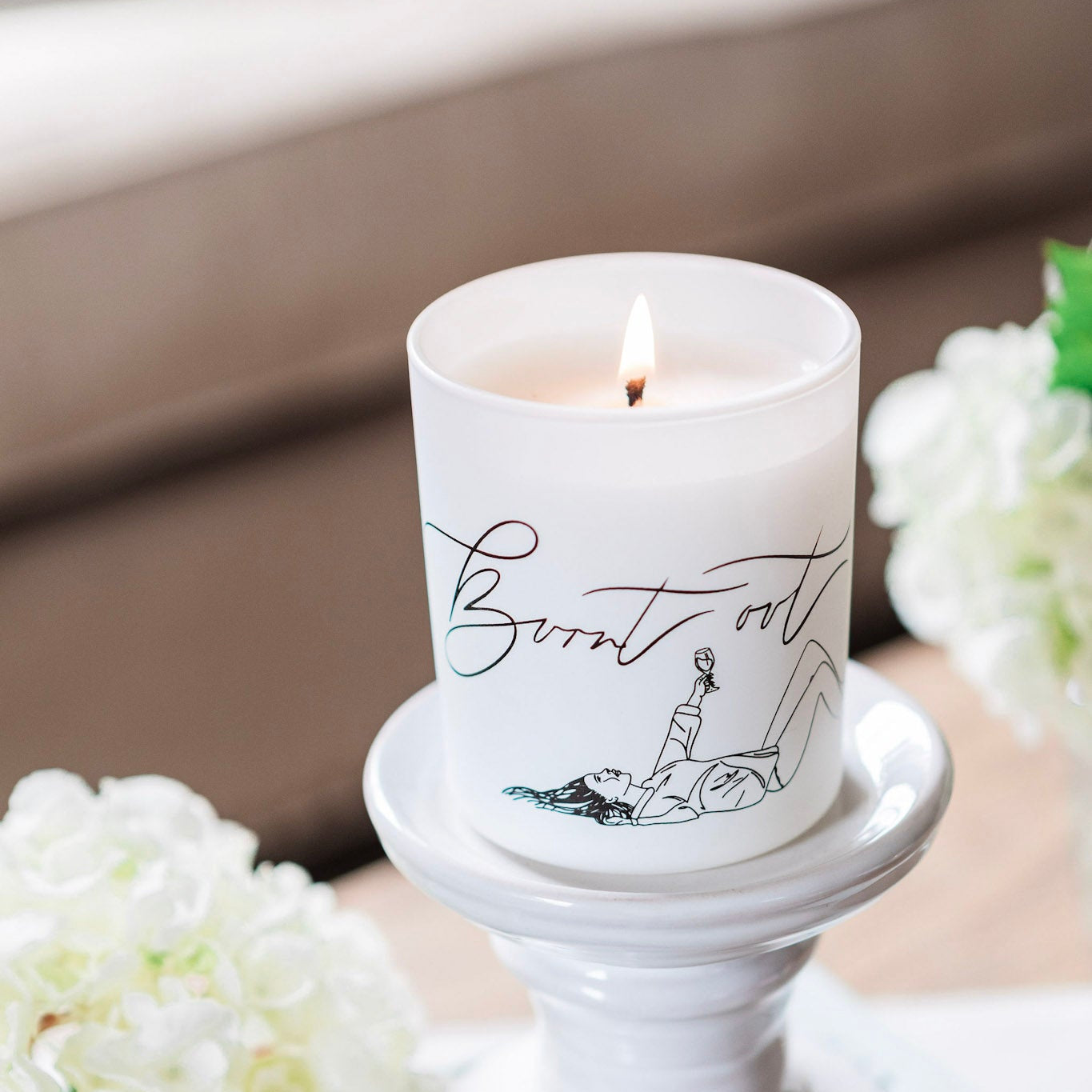 Burnt Out Natural Wax Glass Candle - PREORDER