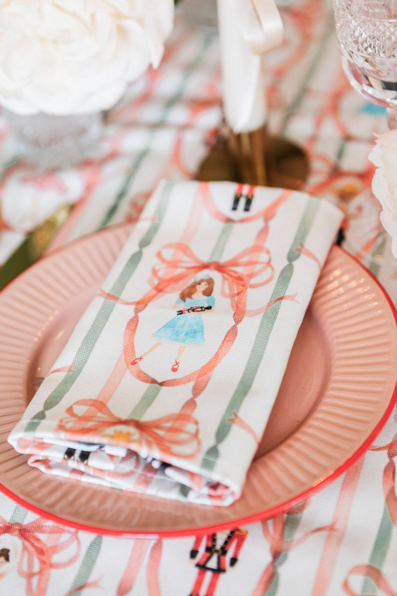 Candied Nutcracker Napkin (Pair)