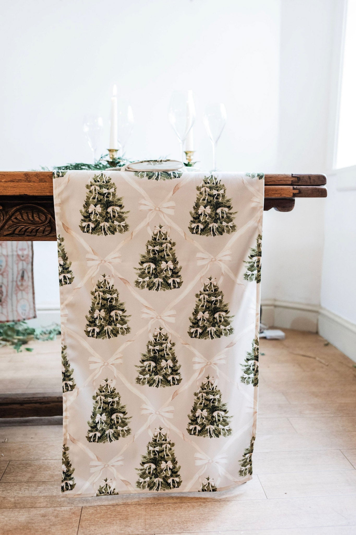 Forest of Cream Table Runner