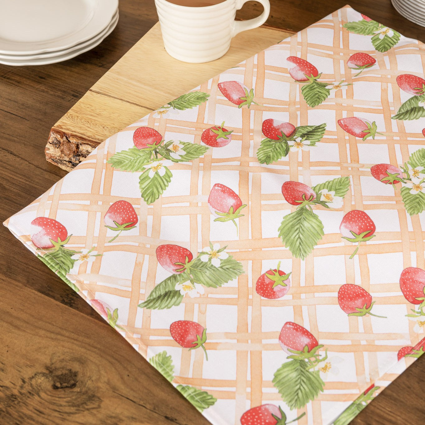 Strawberry Picnic Tea Towel