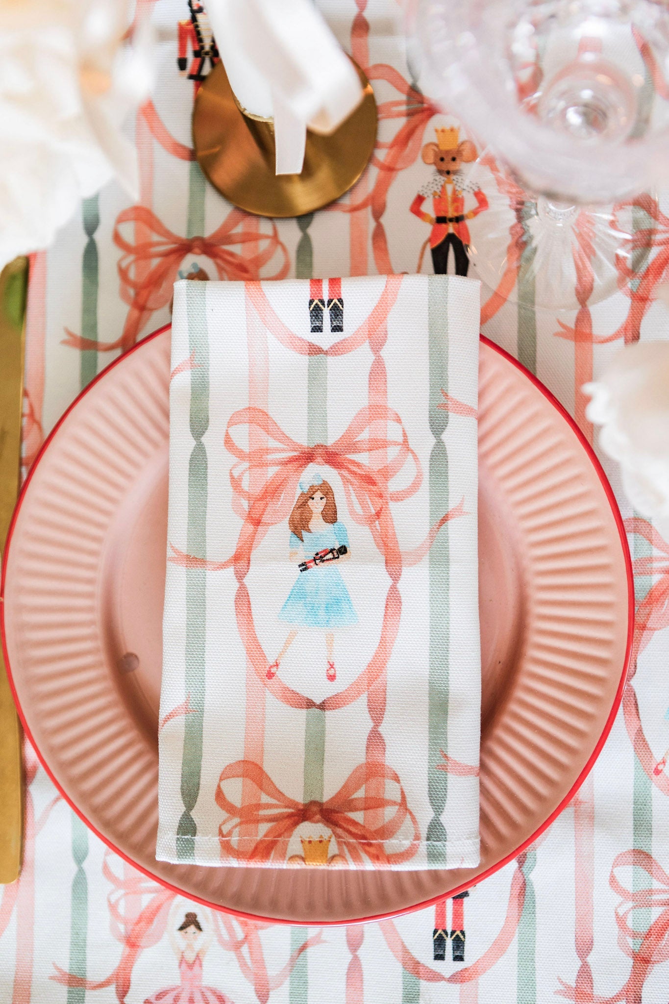 Candied Nutcracker Napkin (Pair)