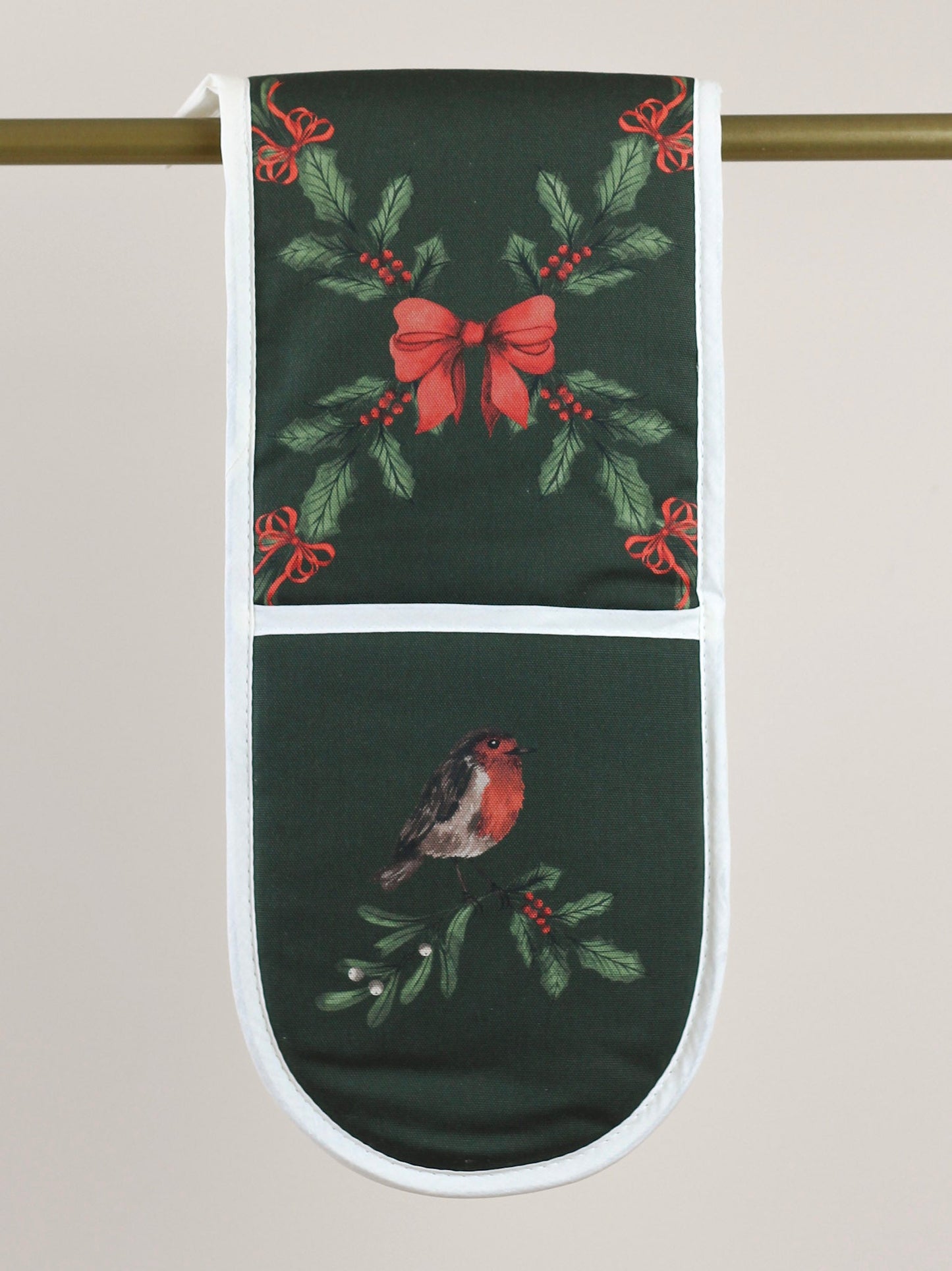 Green Garlands Oven Glove