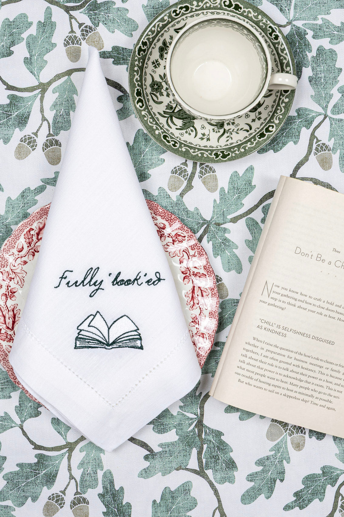 The Bookish Collection - Embroidered Napkin Gift Set