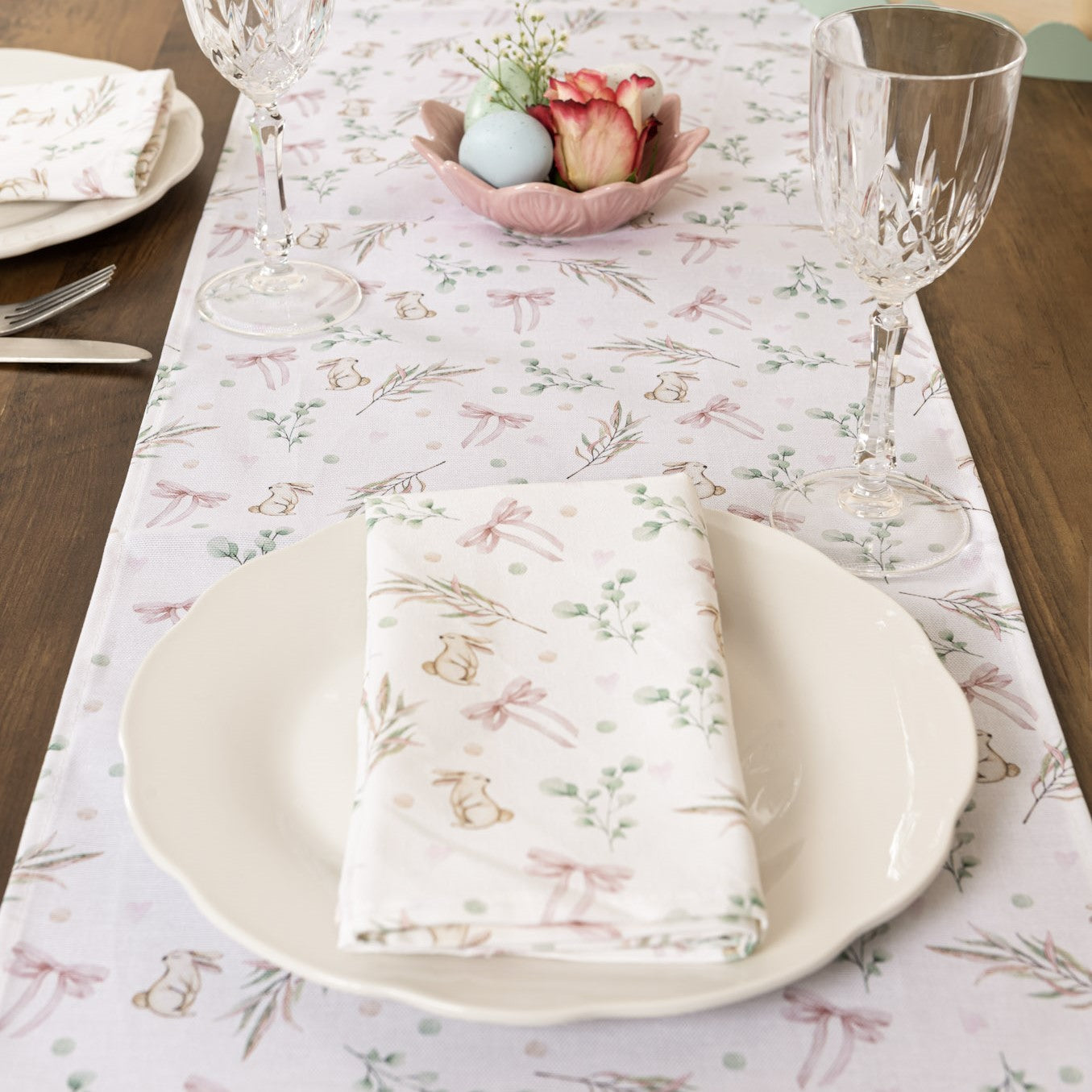 Bunnies and Bows Table Runner