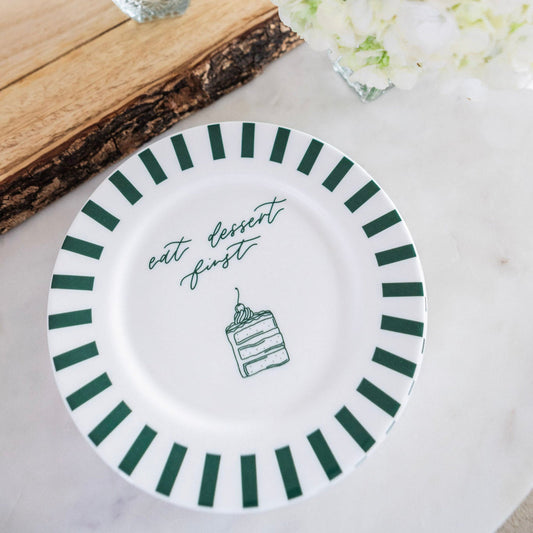 Eat Dessert First Bone China Plate