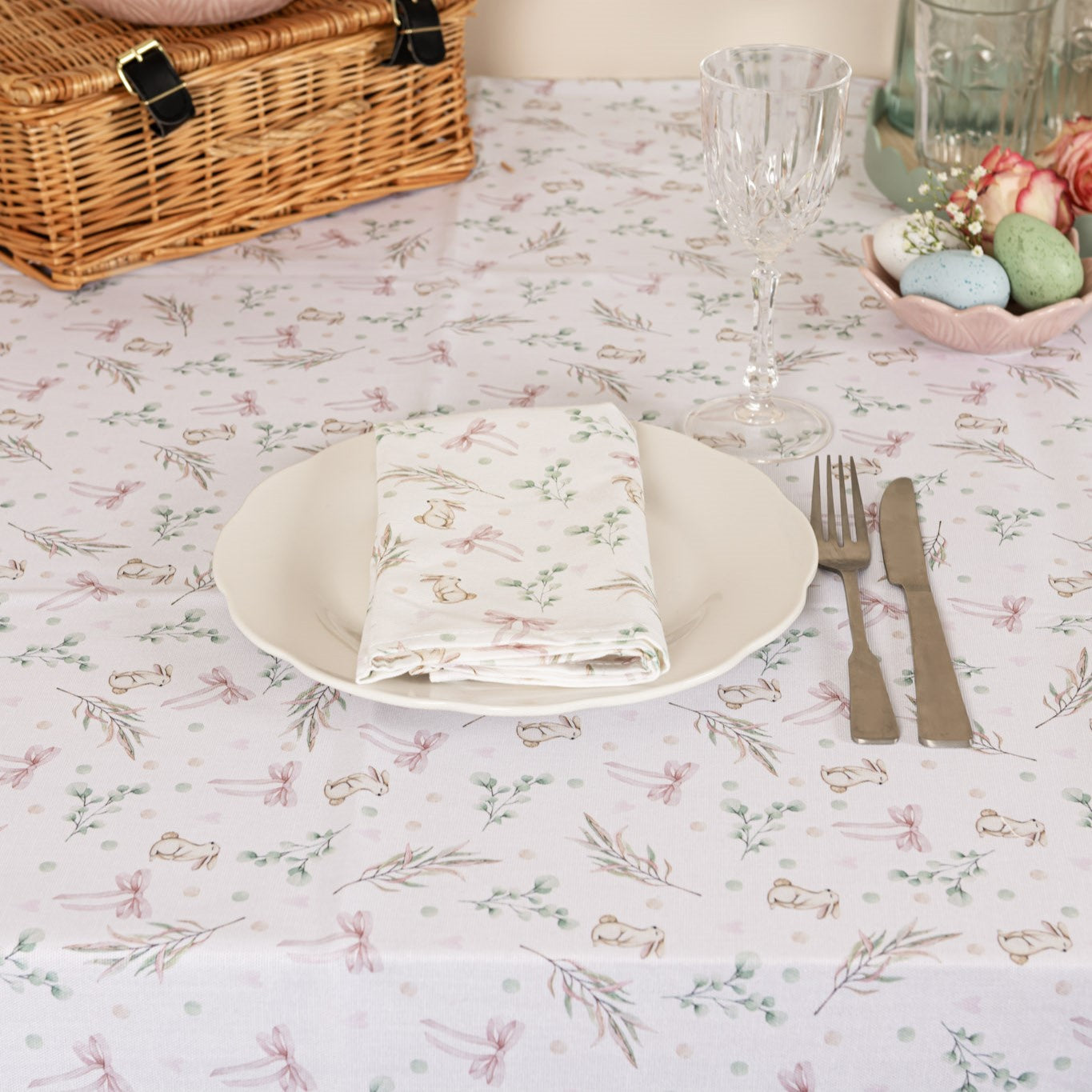Bunnies and Bows Tablecloth