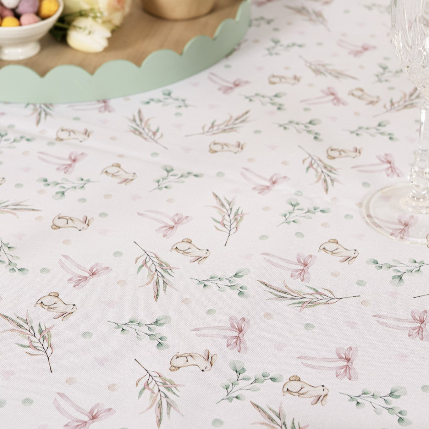 Bunnies and Bows Tablecloth