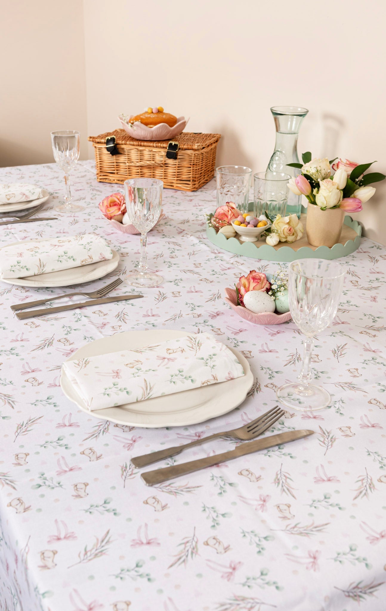 Bunnies and Bows Tablecloth