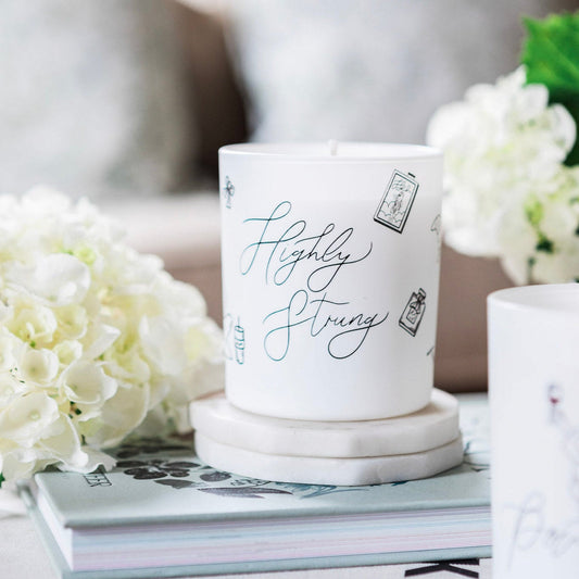 Highly Strung Natural Wax Glass Candle - PREORDER