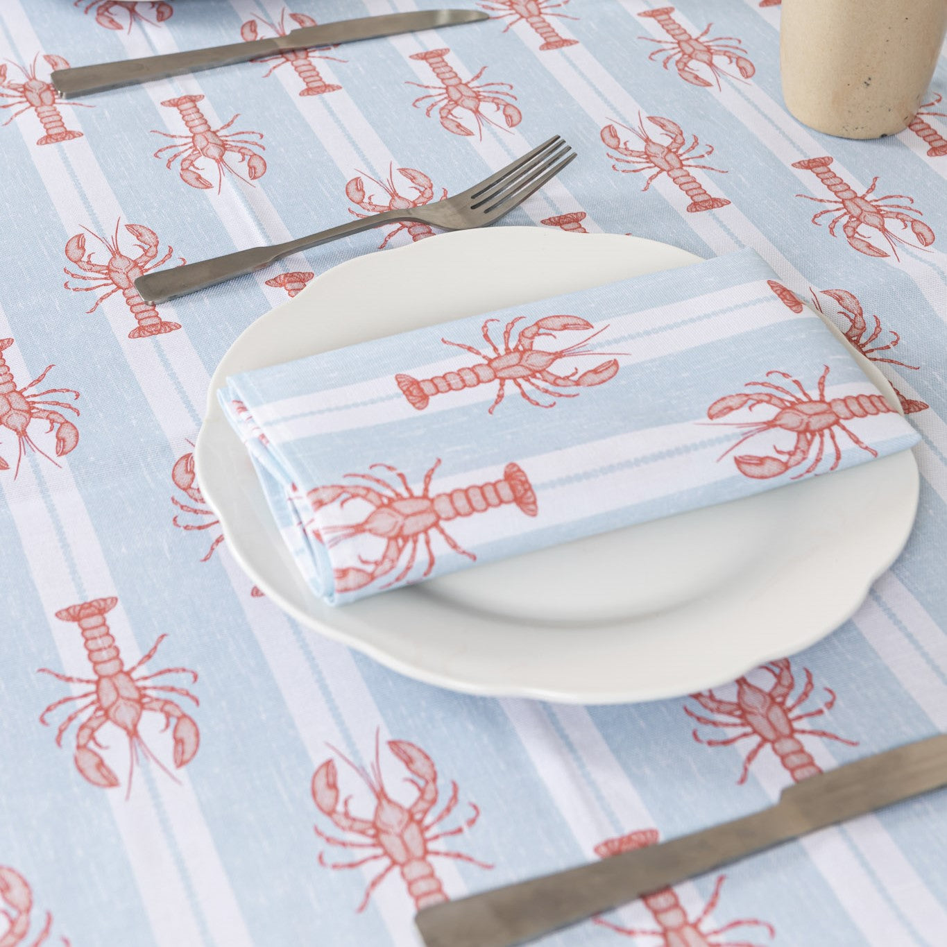 Striped Lobster Napkins (Pair)
