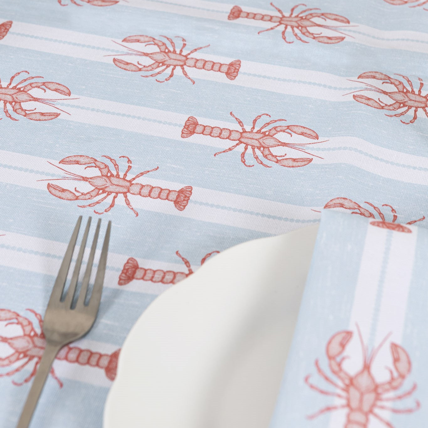 Striped Lobster Tablecloth