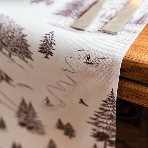 Festive Toile - Burgundy Table Runner