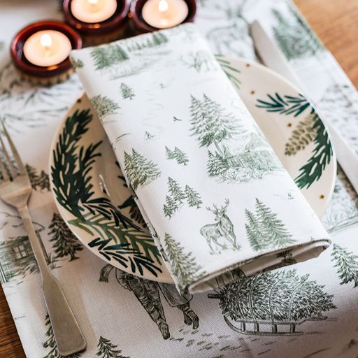 Festive Toile - Forest Napkin (Pair)